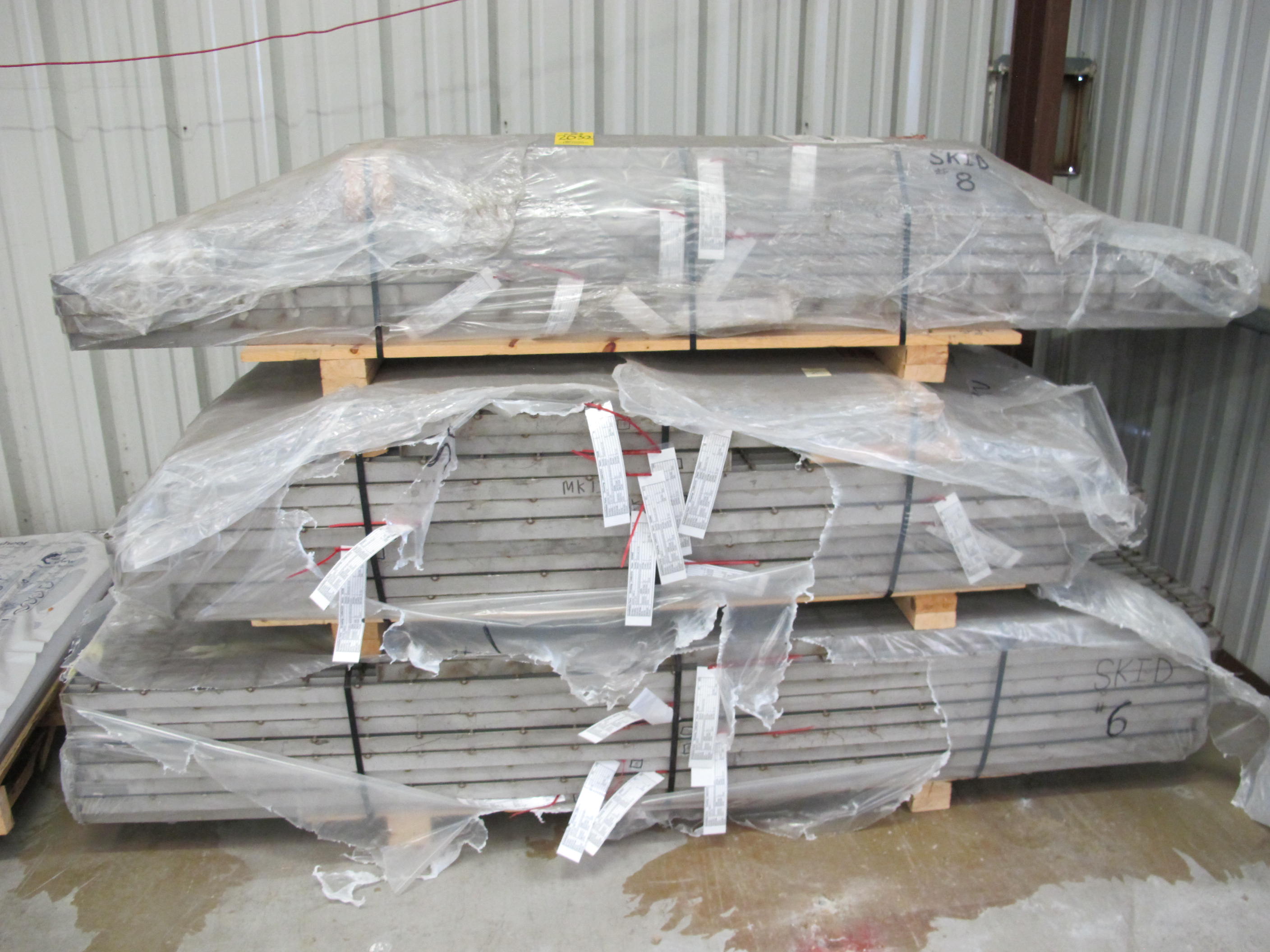LOT (3) PALLETS STEEL GRATING PANELS (W-44) LOADING & HANDLING FEE $45-